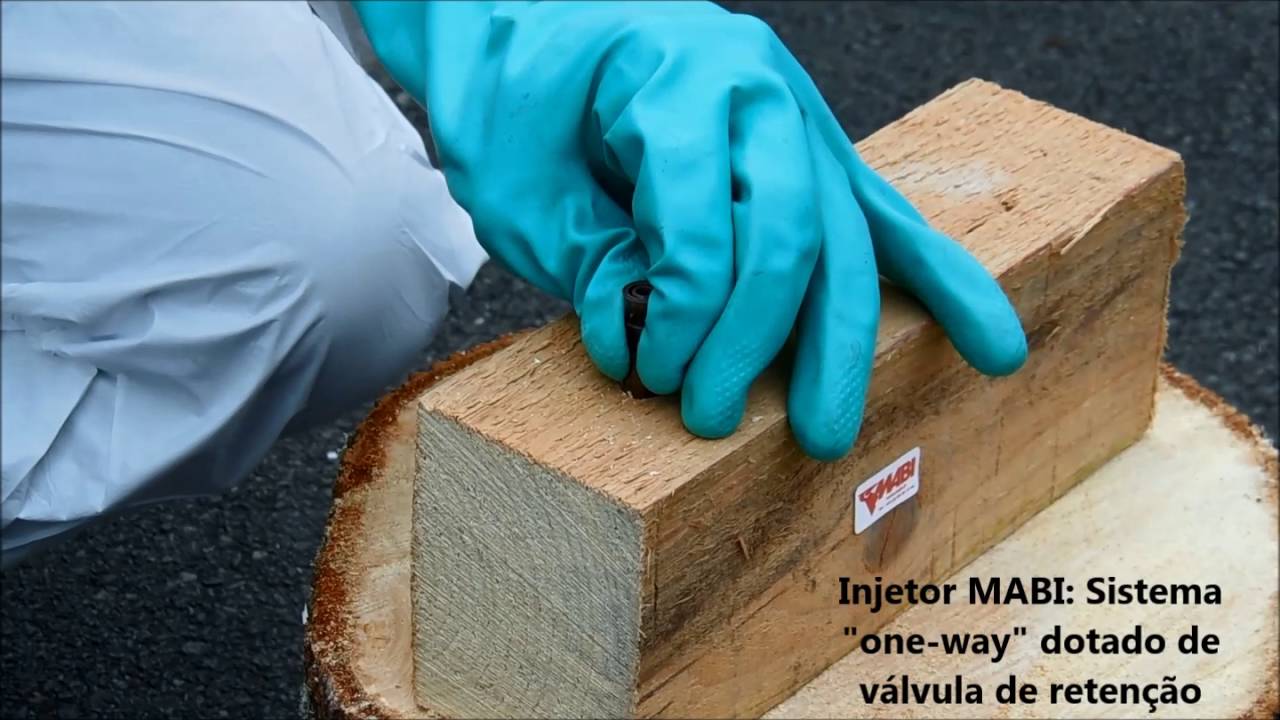 Tratamento de cupim em madeira com sistema de injeção