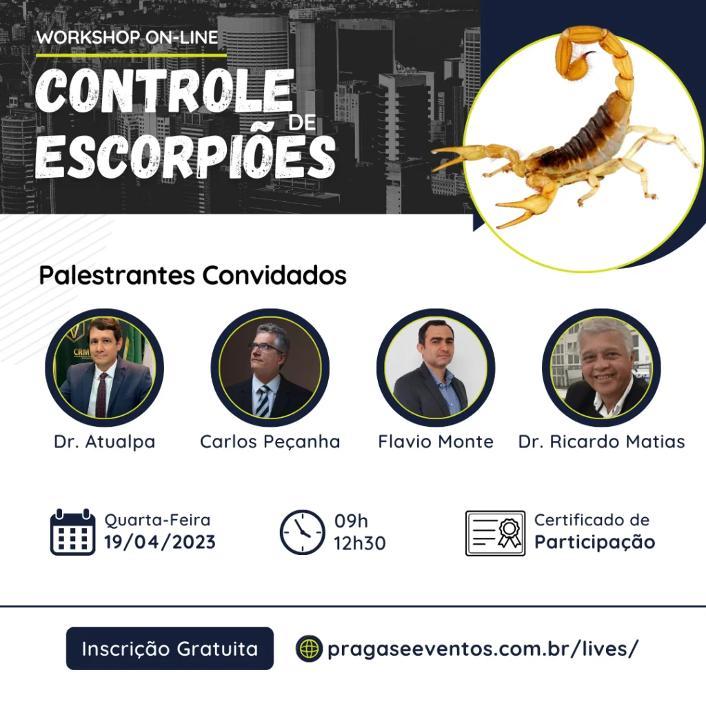 LIVE 19 04 Workshop sobre Controle de Escorpioes - Pragas e Eventos