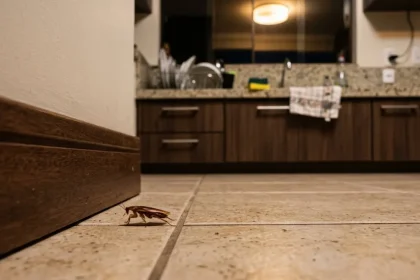 Barata correndo em cozinha - Pragas e Eventos
